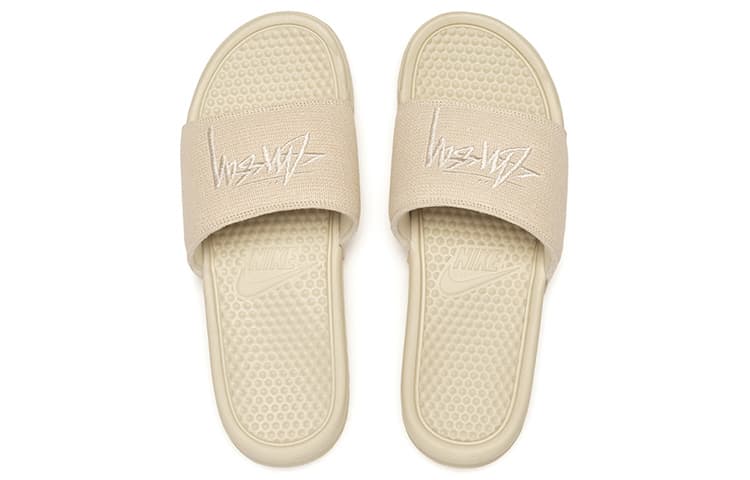 Сандалии Stussy x Nike Benassi Slides Light Yellow - изображение 3