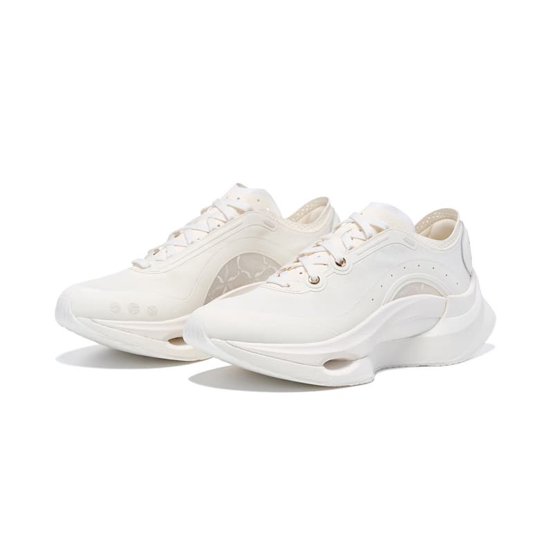 Кроссовки LI-NING 1990 Classic Series Shadow Lightweight Durable Low-Top Casual Shoes Womens Ecru - изображение 2