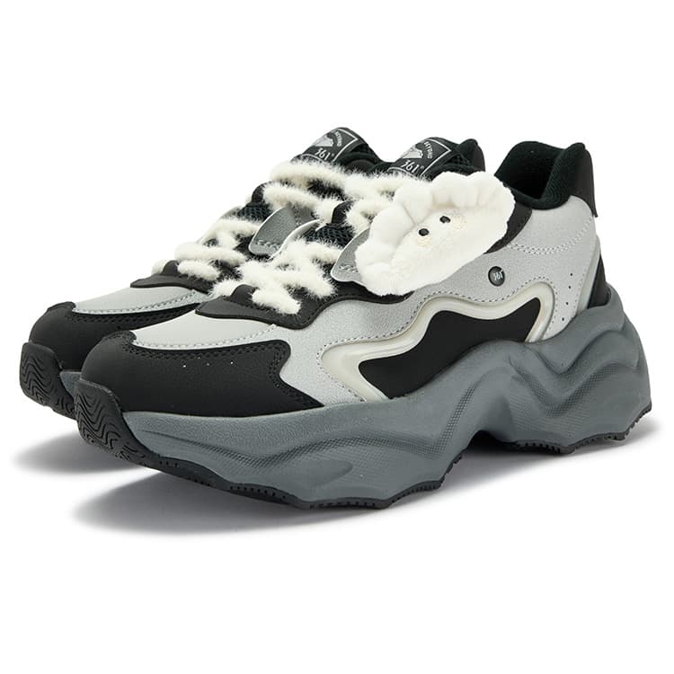 Кроссовки 361° Dumpling Shoes Износостойкие Термические Низкие Повседневные Женские Переработанные Серые - изображение 3