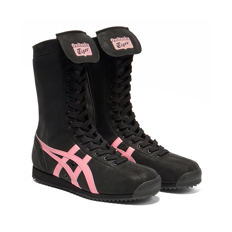 Кроссовки Onitsuka Tiger MEXICO 66 Высокие повседневные кроссовки унисекс черные розовые - изображение 3