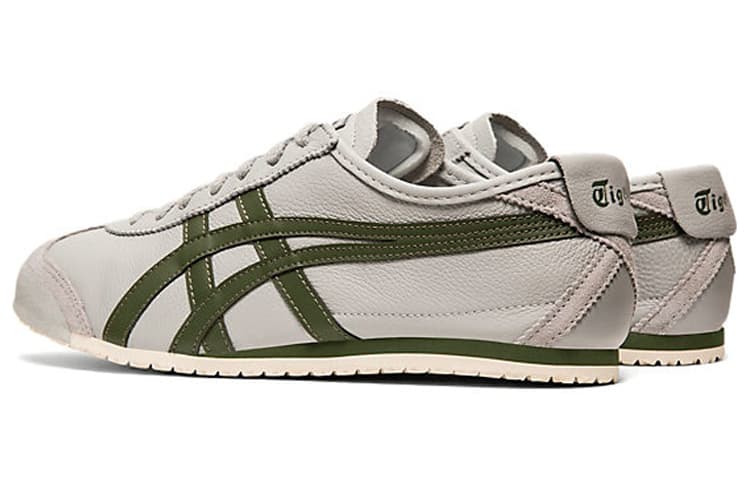 Кроссовки Onitsuka Tiger MEXICO 66 Противоскользящая Низкая Повседневная Обувь Унисекс Белый Зеленый - изображение 4