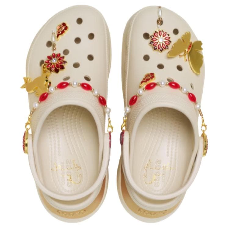 Сабо Crocs Bae Clog Малиновый Gallop Сабо Резиновые Женские Бежевый - изображение 3