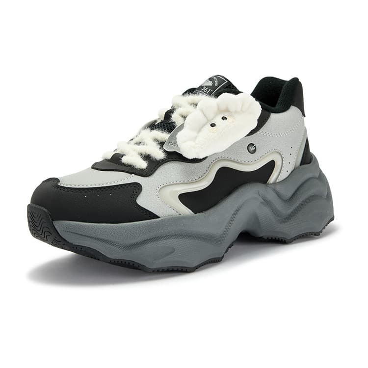 Кроссовки 361° Dumpling Shoes Износостойкие Термические Низкие Повседневные Женские Переработанные Серые - изображение 2