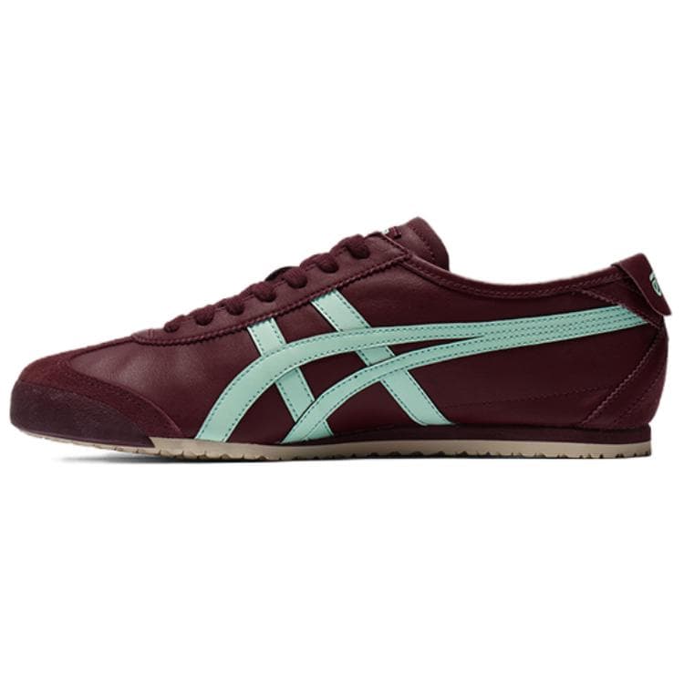 Кроссовки Onitsuka Tiger MEXICO 66 Амортизация Устойчивость к истиранию Низкий верх Повседневная обувь Унисекс Темно-красный Синий - изображение 1