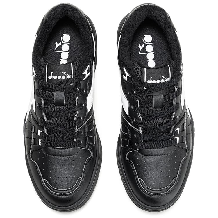 Кроссовки Diadora B.Action противоскользящие низкие теннисные кроссовки унисекс черно-белые - изображение 4