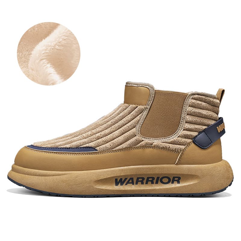 Кроссовки Warrior Slip-On Обувь Без Шнуровки Мода Минималистский Стиль Модный Универсальный Толстый Хлопок с Флисовой Подкладкой - изображение 2