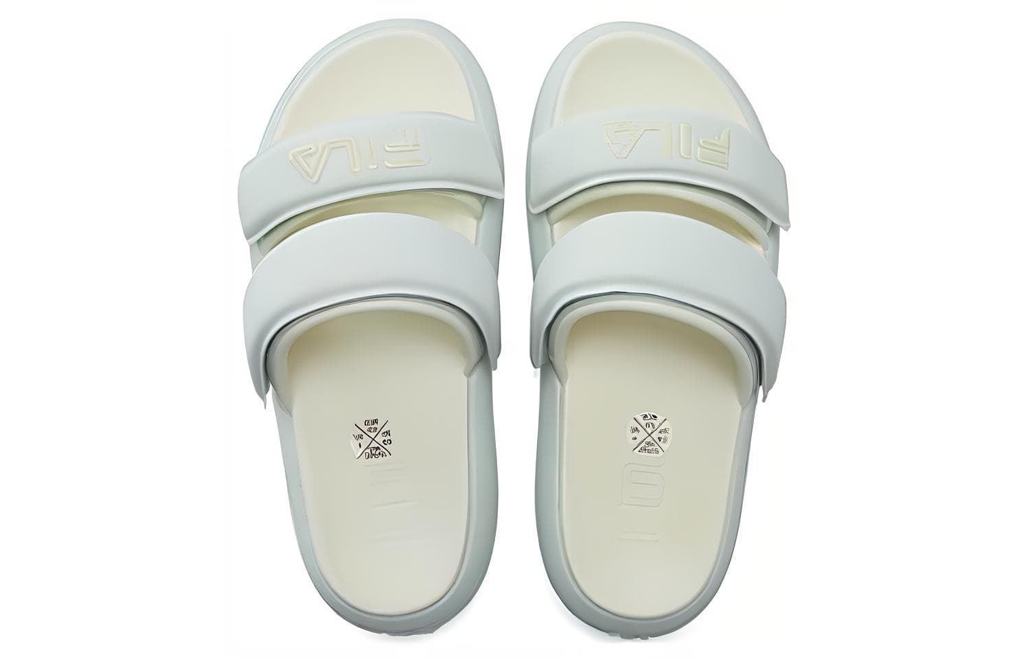 Сандалии FILA DONUT Быстросохнущие Шлепанцы Женские Синие Желтые - изображение 3