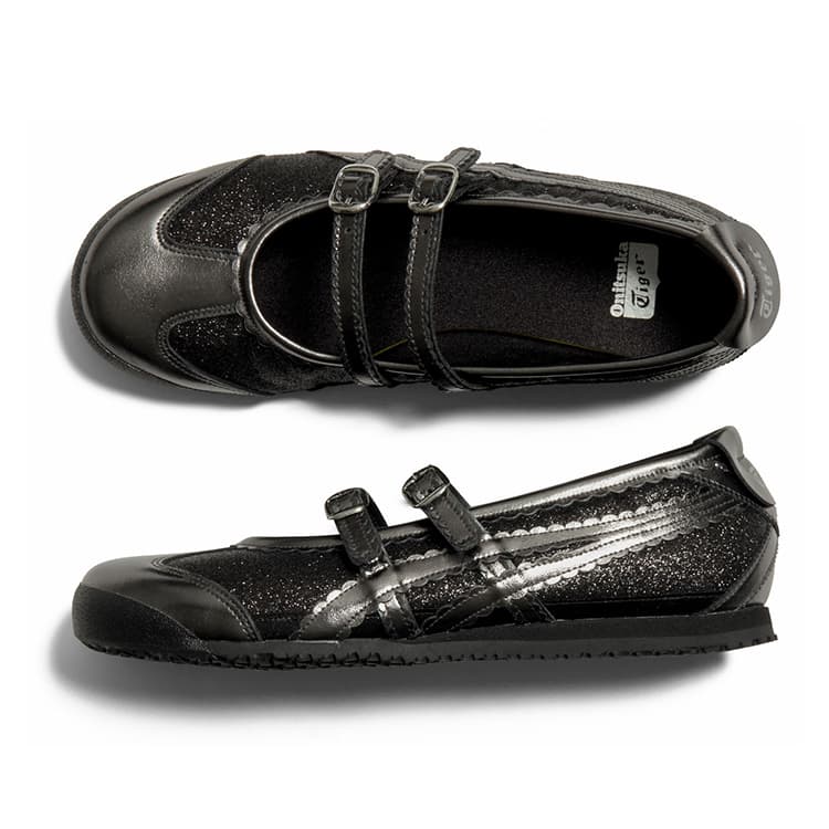 Кроссовки Onitsuka Tiger MEXICO 66 TGRS Низкий Топ Повседневная Обувь Женская Черная Серый - изображение 5