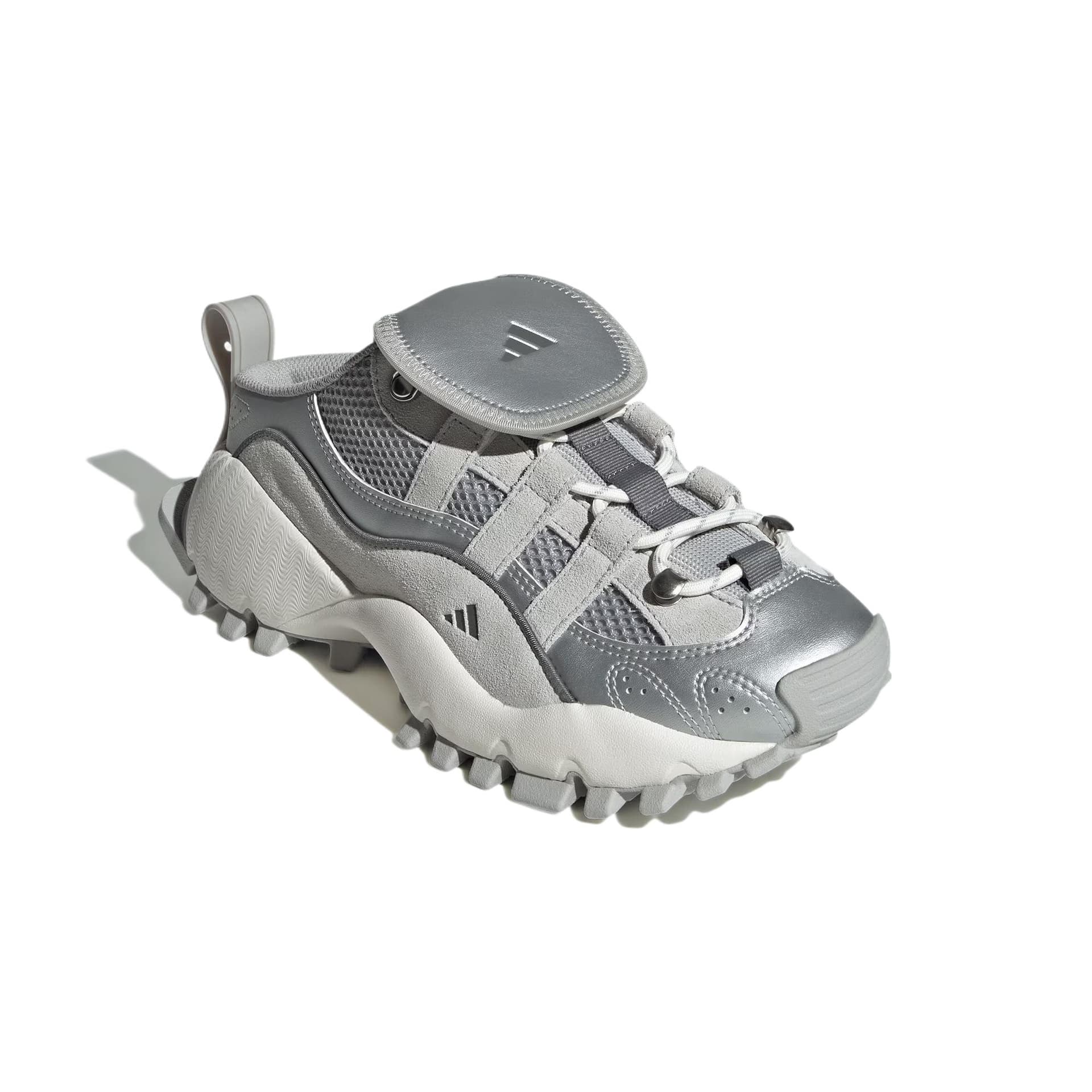 Кроссовки Adidas FOS SEEULATER MULE Низкий топ Повседневная обувь Женская Металлический серебристый - изображение 3