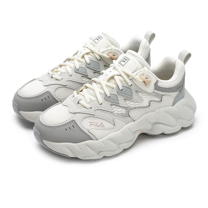 Кроссовки FILA Fern2 Покрытие Устойчивое к истиранию Дышащий Низкий Верх Повседневная Обувь Женская Белый Серый - изображение 2