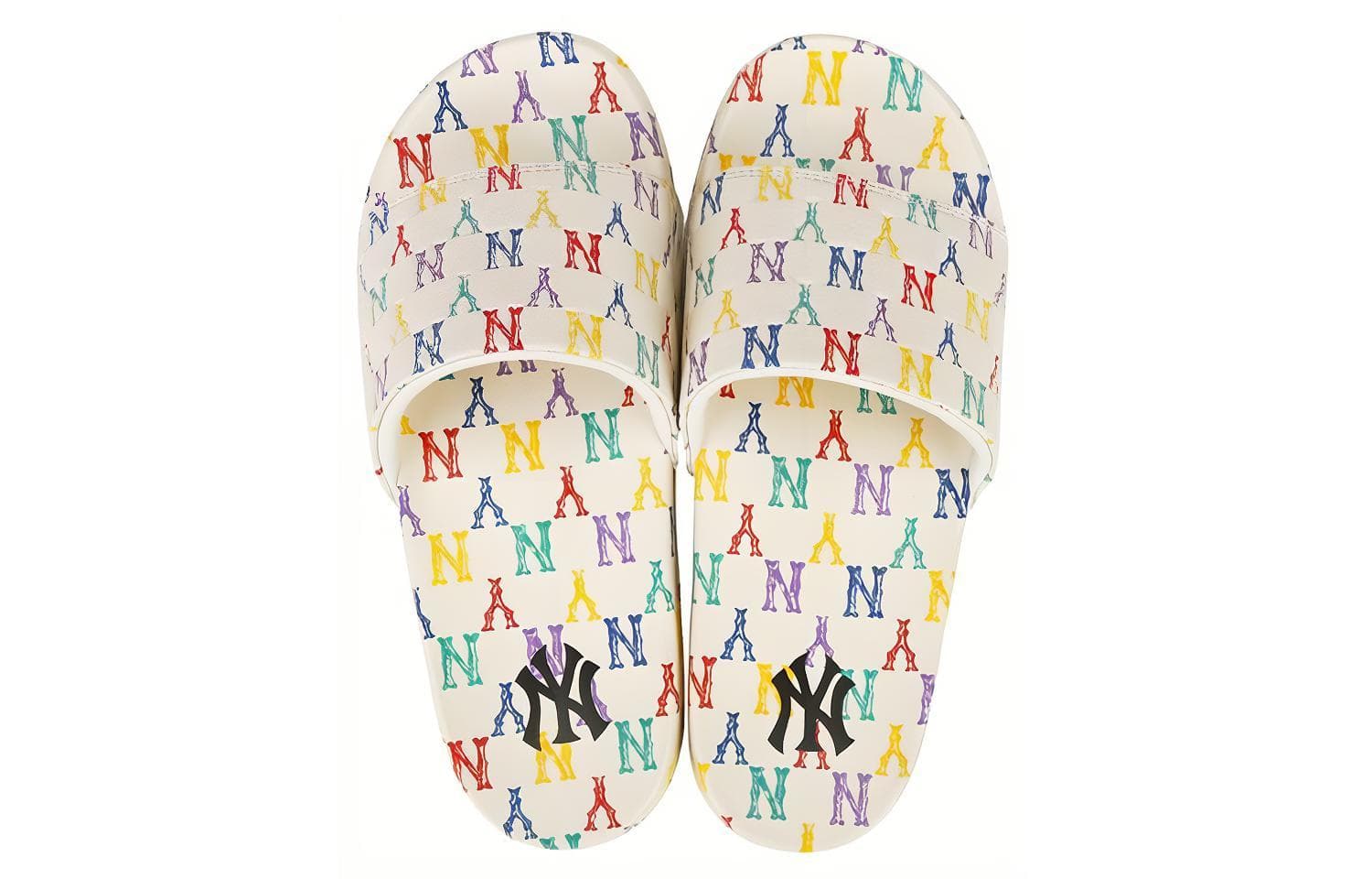 Сандалии MLB New Mound Monogram Slides White - изображение 4