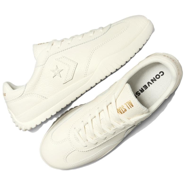 Кроссовки Конверс Run Star Trainer Кожа Низкий Верх Повседневная Обувь Унисекс Белый Золото - изображение 4