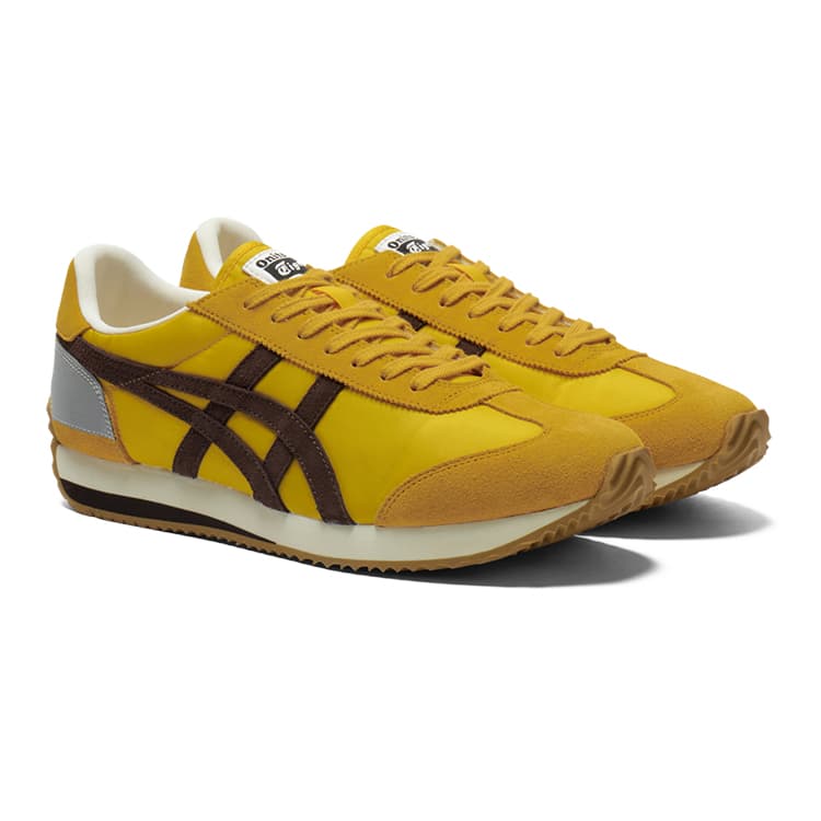 Кроссовки Onitsuka Tiger CALIFORNIA 78 VIN Ткань Низкий Верх Повседневная Обувь Унисекс Желтый Коричневый - изображение 3