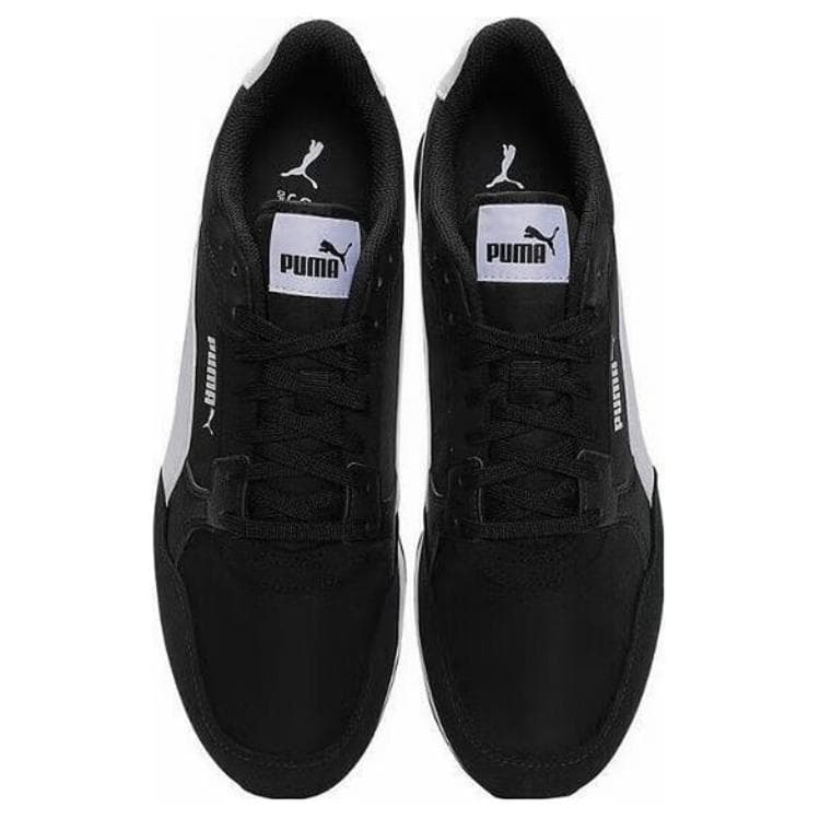 Кроссовки PUMA ST Runner V4 Устойчивая к истиранию Низкая Повседневная Обувь Унисекс Черно-Белая - изображение 3