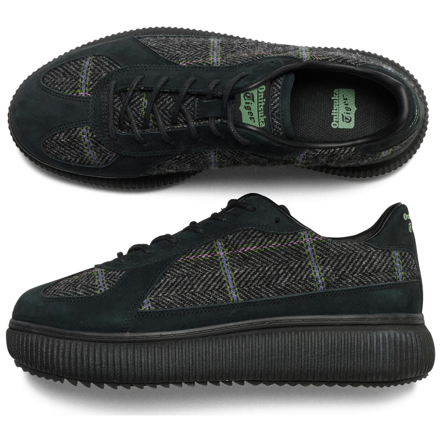 Кроссовки Onitsuka Tiger Delecity Противоскользящая Устойчивая к истиранию Низкий Верх Повседневная Обувь Унисекс Черная - изображение 5