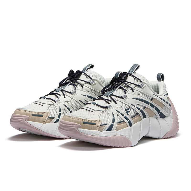 Кроссовки FILA FUSION BONE II Vertebra Shoes 2 Дышащий Low Топ Повседневная обувь Женские Серый белый - изображение 2