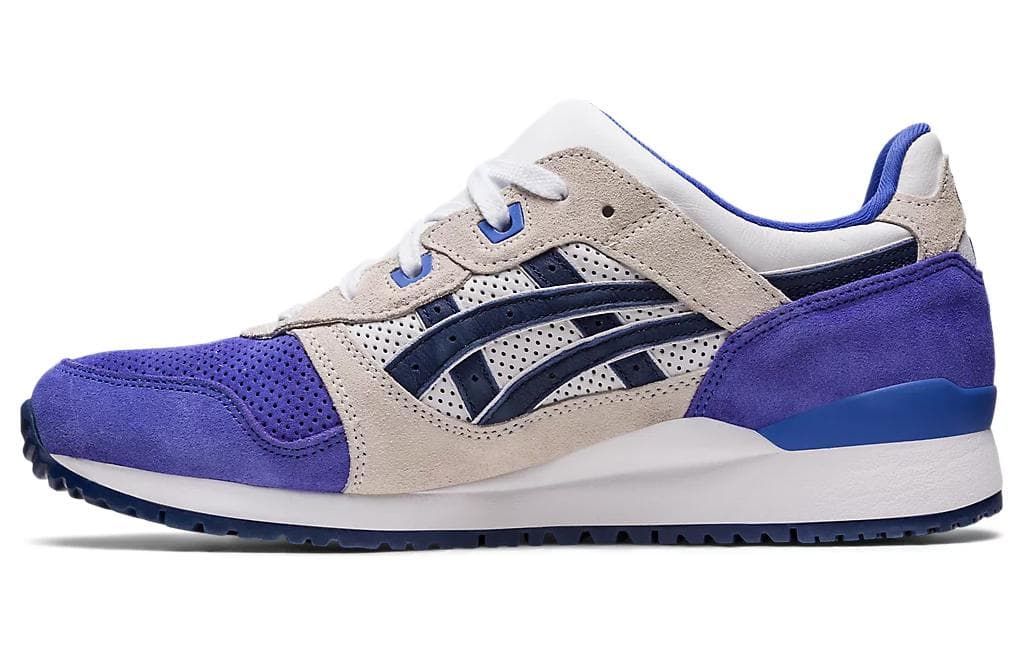 Кроссовки Asics Gel Lyte 3 Удобная Круглая Нога Устойчивая к Износу Низкая Повседневная Обувь Унисекс Синяя Белая - изображение 1