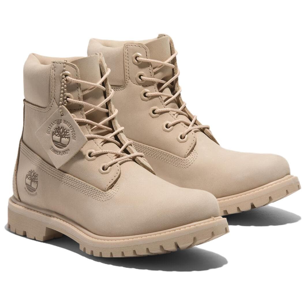 Ботинки Timberland Премиум Короткие Армейские Ботинки Женские Бежевые - изображение 4
