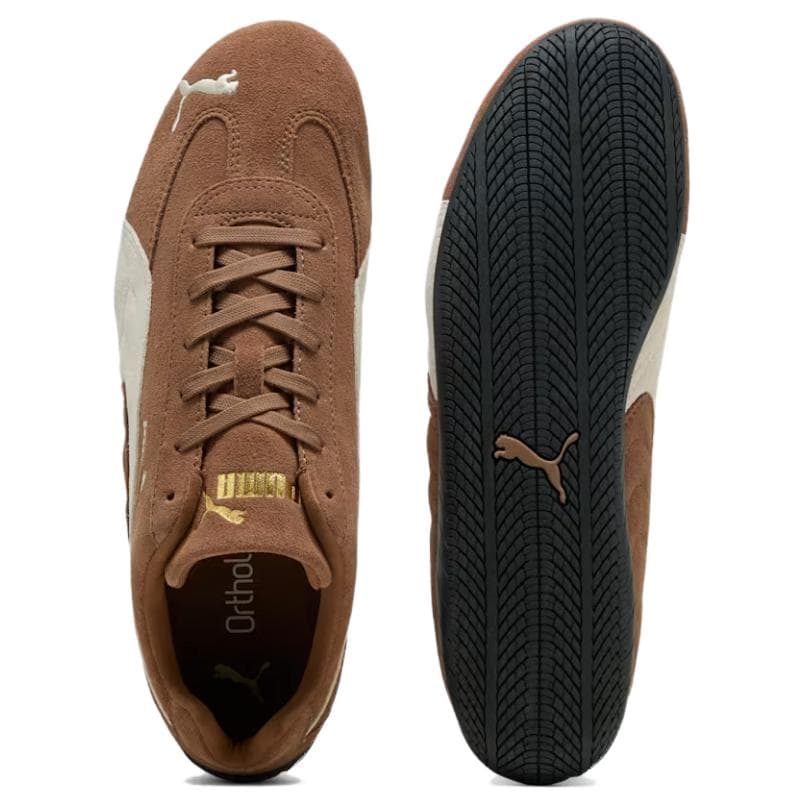 Кроссовки PUMA Speedcat Коровья кожа Низкий топ Повседневная обувь Унисекс Кофейный - изображение 4