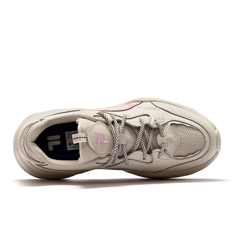 Кроссовки FILA FUSION BUBBLE Bubbles Shoes Мода Низкий Топ Повседневная Обувь Женская Бежевая - изображение 3