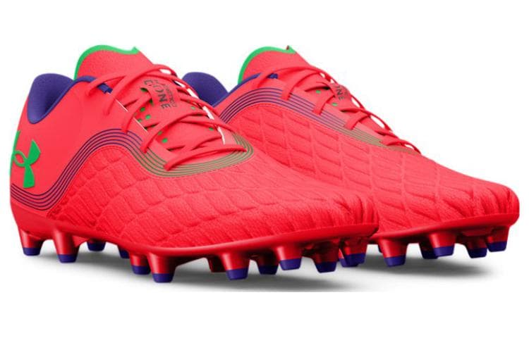 Кроссовки для футбола Under Armour Clone Magnetico Pro FG Твердый Грунт Футбольные Бутсы Унисекс Красный - изображение 3