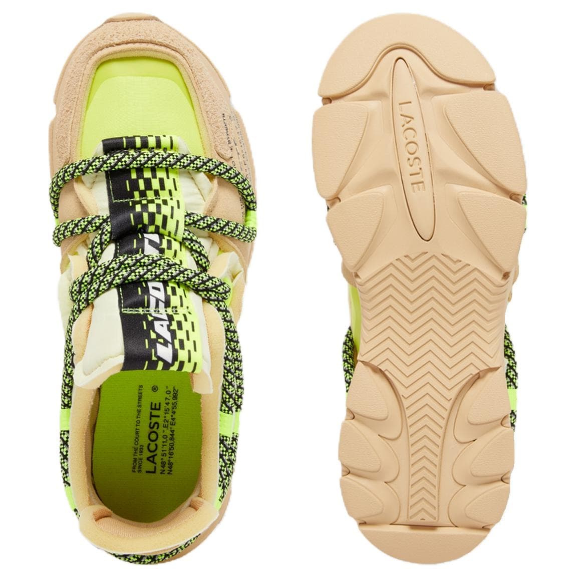 Кроссовки LACOSTE L003 Active Runway Противоскользящая Низкая Повседневная Обувь Мужская Зеленая - изображение 5