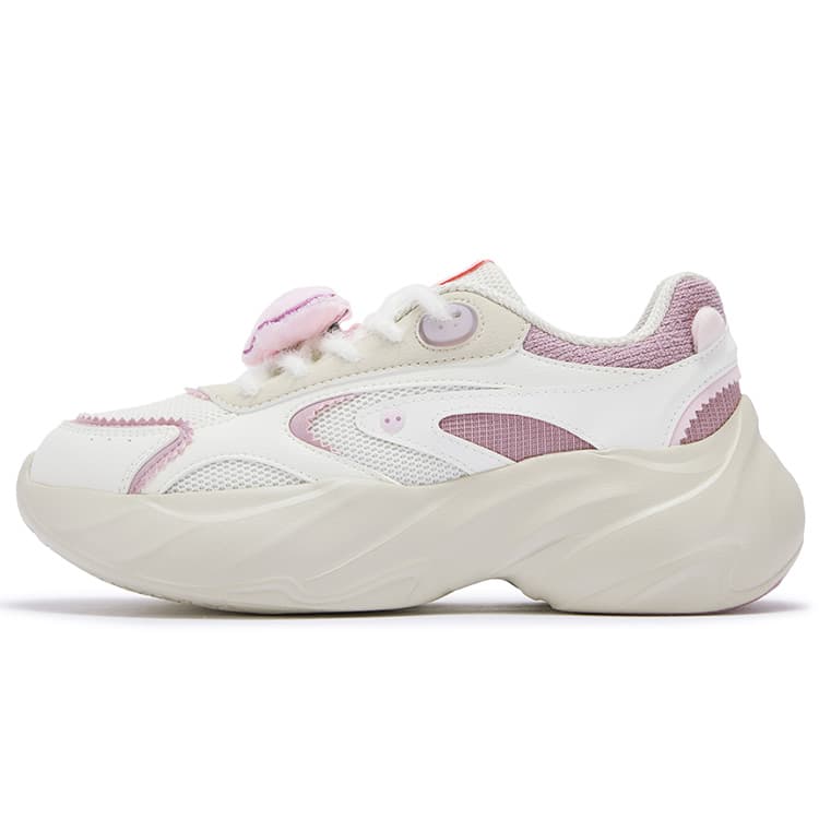 Кроссовки 361° XIAOZHUPEIQI Penguin Shoes Устойчивые к износу Амортизация Низкий верх Повседневная обувь Женская Пыльно-розовый - изображение 1