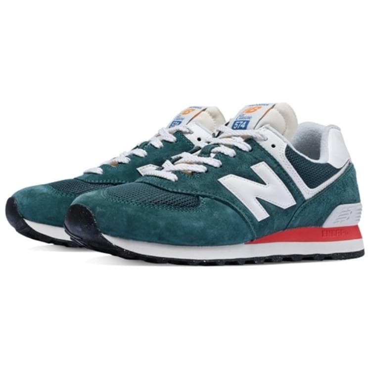 Кроссовки New Balance NB 574 Устойчивый к истиранию Низкий топ Повседневная обувь Унисекс Зеленый - изображение 3