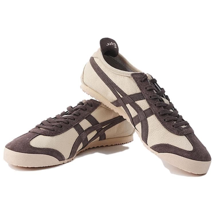 Кроссовки Onitsuka Tiger MEXICO 66 Противоскользящая Устойчивая к истиранию Низкий Топ Повседневная Обувь Унисекс Коричневый - изображение 4
