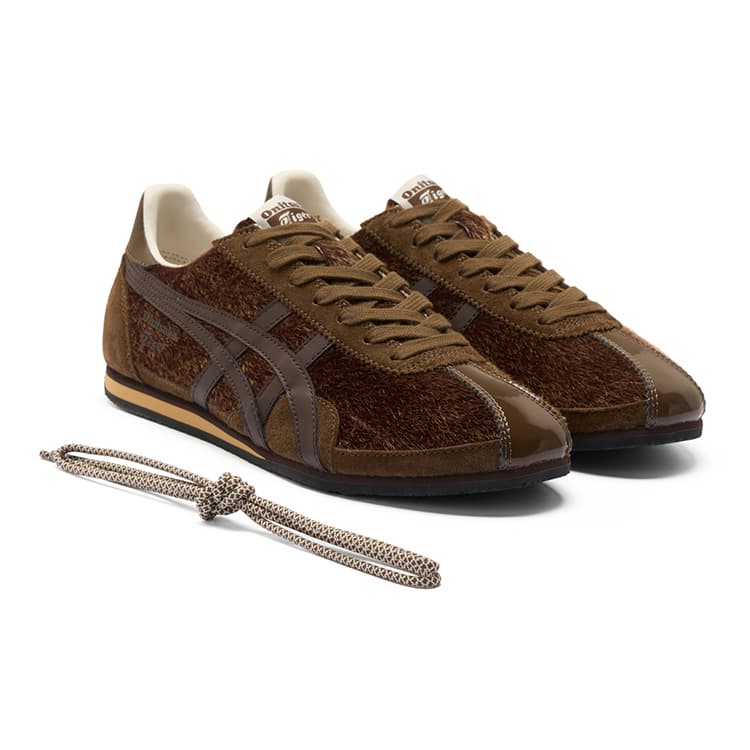 Кроссовки Onitsuka Tiger Runspark Классический Винтаж Низкий Топ Повседневная Обувь Унисекс Коричневый - изображение 4