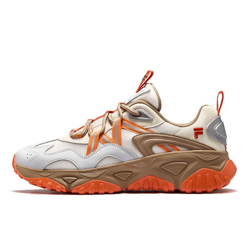 Кроссовки FILA FUSION FREEROAM Wander Shoes Дышащий Легкий Низкий Верх Повседневная Обувь Мужская Молочно-Белая - изображение 1