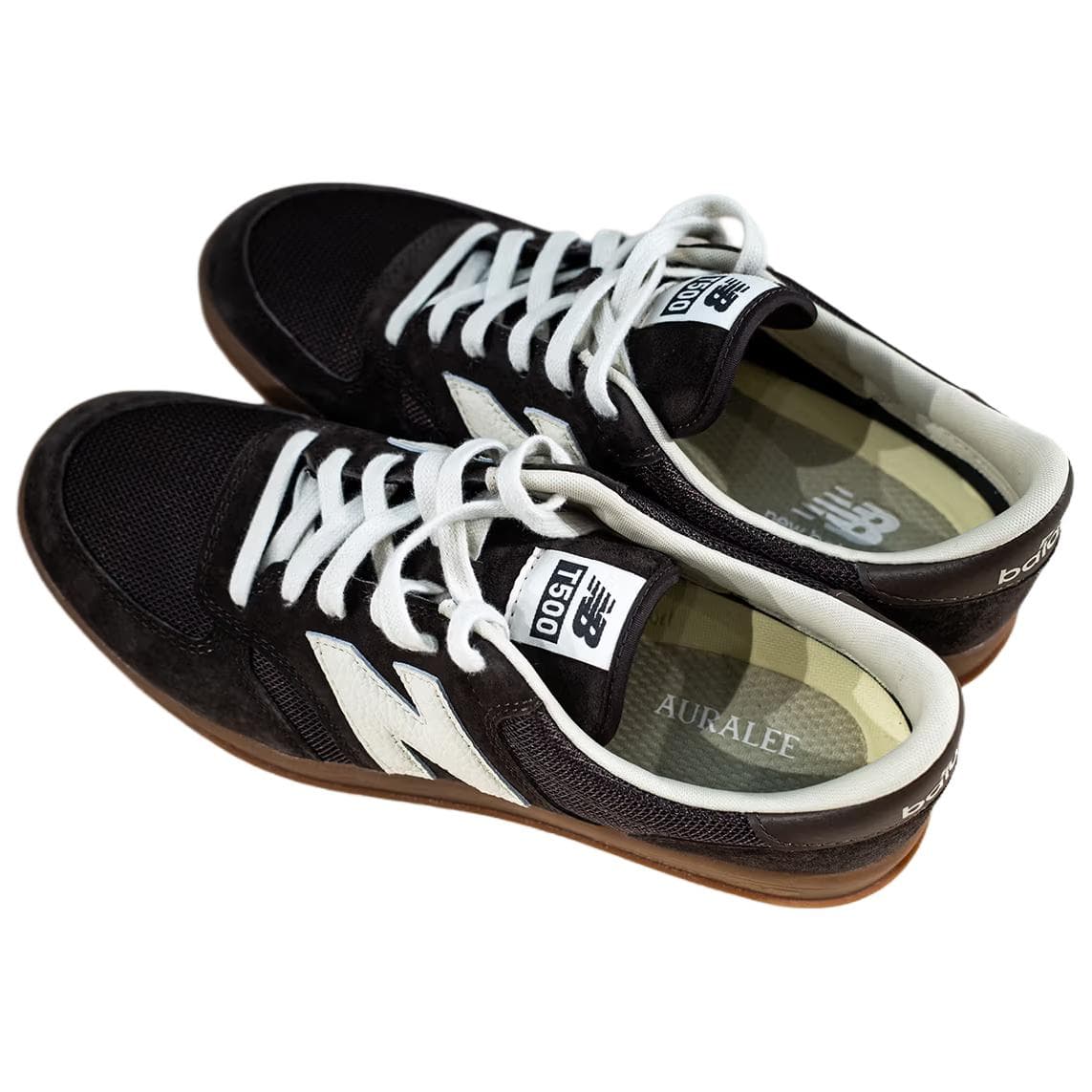 Кроссовки New Balance x AURALEE NB T500 Low Top Повседневная обувь Унисекс Коричневый - изображение 3