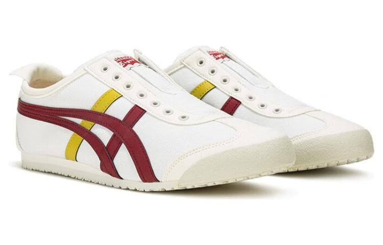 Кроссовки Onitsuka Tiger MEXICO 66 Текстиль Синтетическая кожа Амортизация Противоскользящий Устойчивый к истиранию Низкий верх - изображение 3