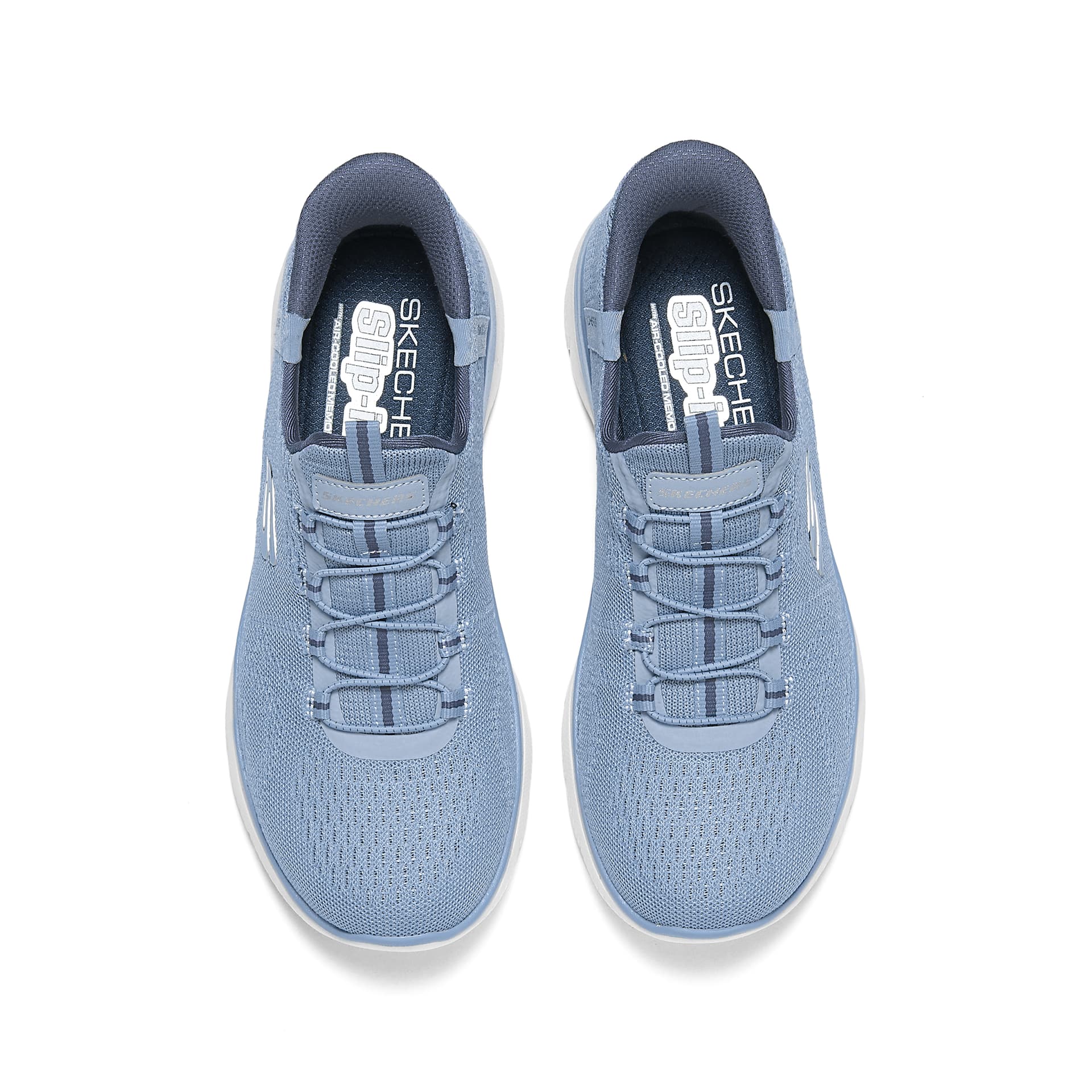 Кроссовки Skechers Sport ЖЕНСКАЯ Удобная Низкий Верх Повседневная Обувь Серый Синий - изображение 4