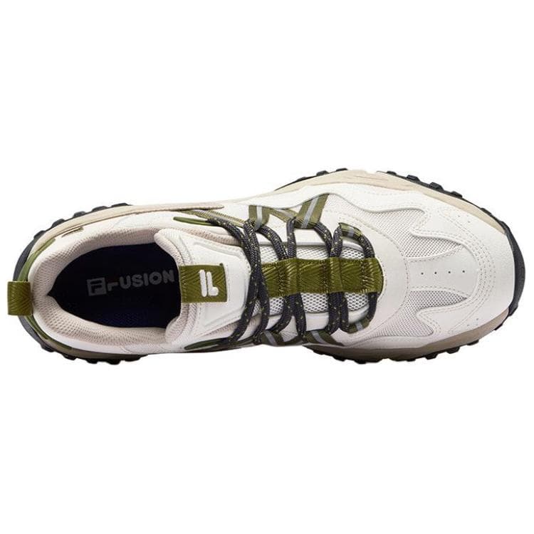Кроссовки FILA FUSION FREEROAM Wander Shoes Низкие повседневные мужские кроссовки Бежево-зеленые - изображение 3