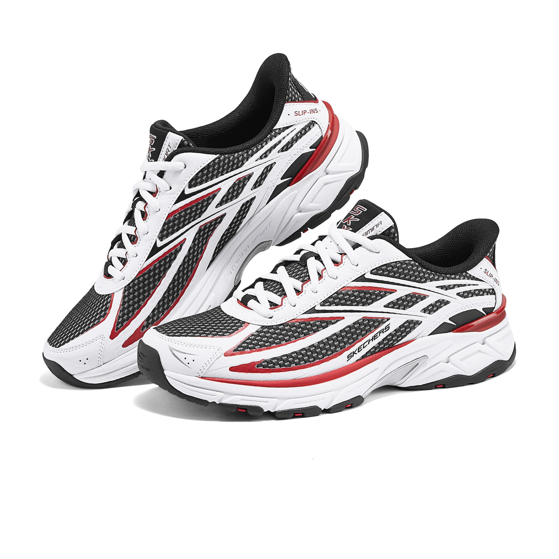 Кроссовки Skechers Серебряный Панель Легкий Low Топ Повседневная обувь Мужской Белый - изображение 4