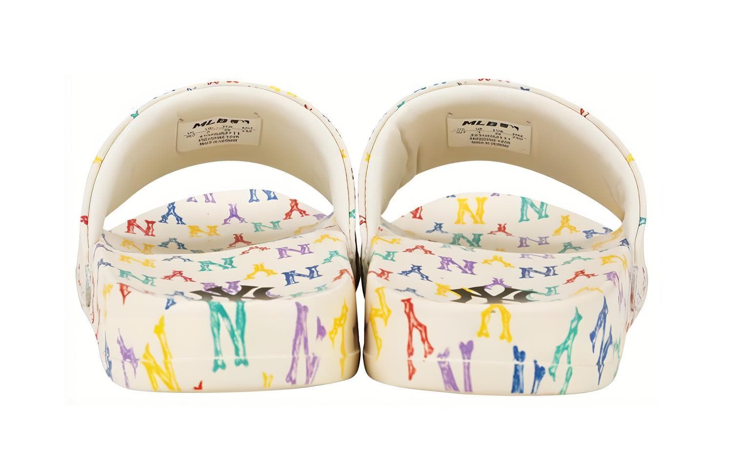 Сандалии MLB New Mound Monogram Slides White - изображение 5