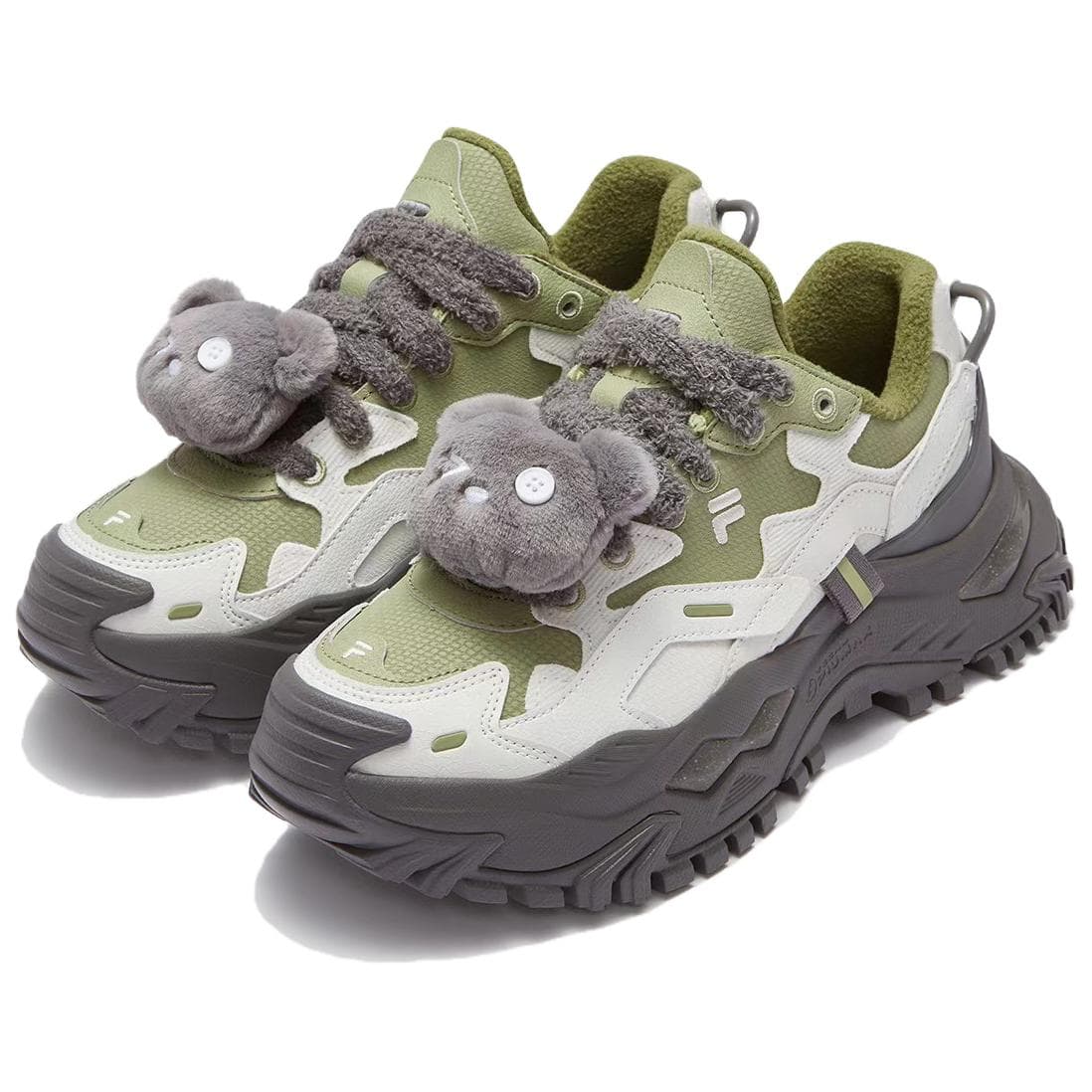 Кроссовки FILA FUSION BIANCO WE Пират Медвежонок С флисовой подкладкой Модный Удобный Устойчивый к истиранию Низкий Топ - изображение 2