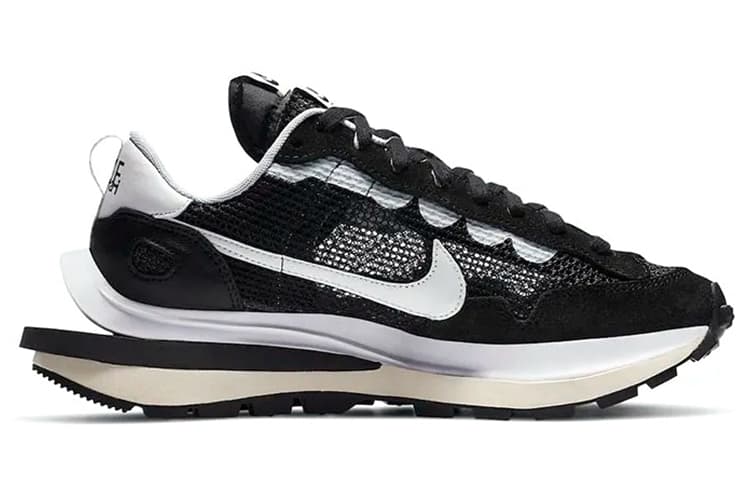 Кроссовки Sacai x Nike VaporWaffle Black White - изображение 2