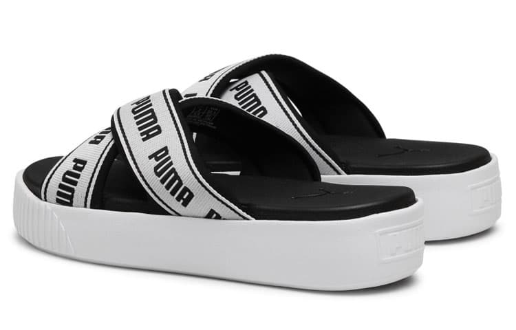 Сандалии PUMA Platform Slides Black White - изображение 4