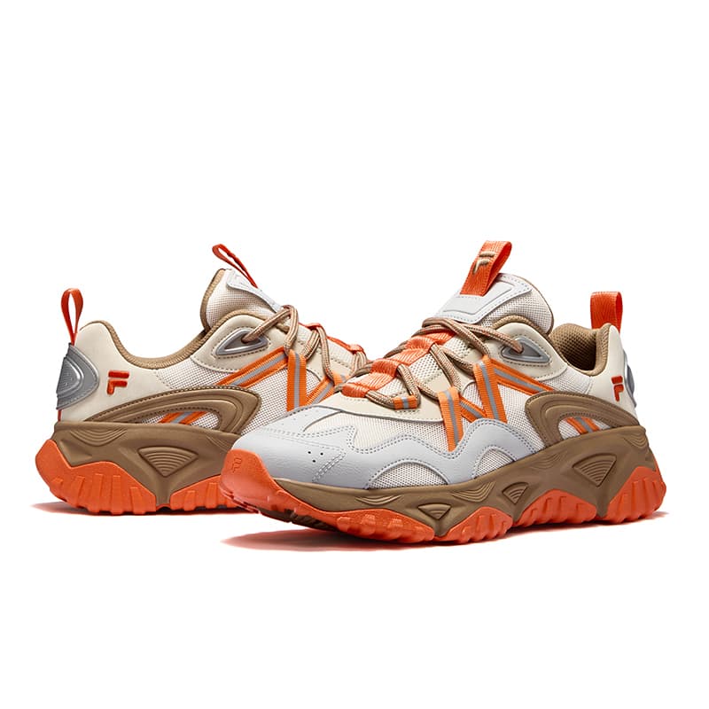 Кроссовки FILA FUSION FREEROAM Wander Shoes Дышащий Легкий Низкий Верх Повседневная Обувь Мужская Молочно-Белая - изображение 4