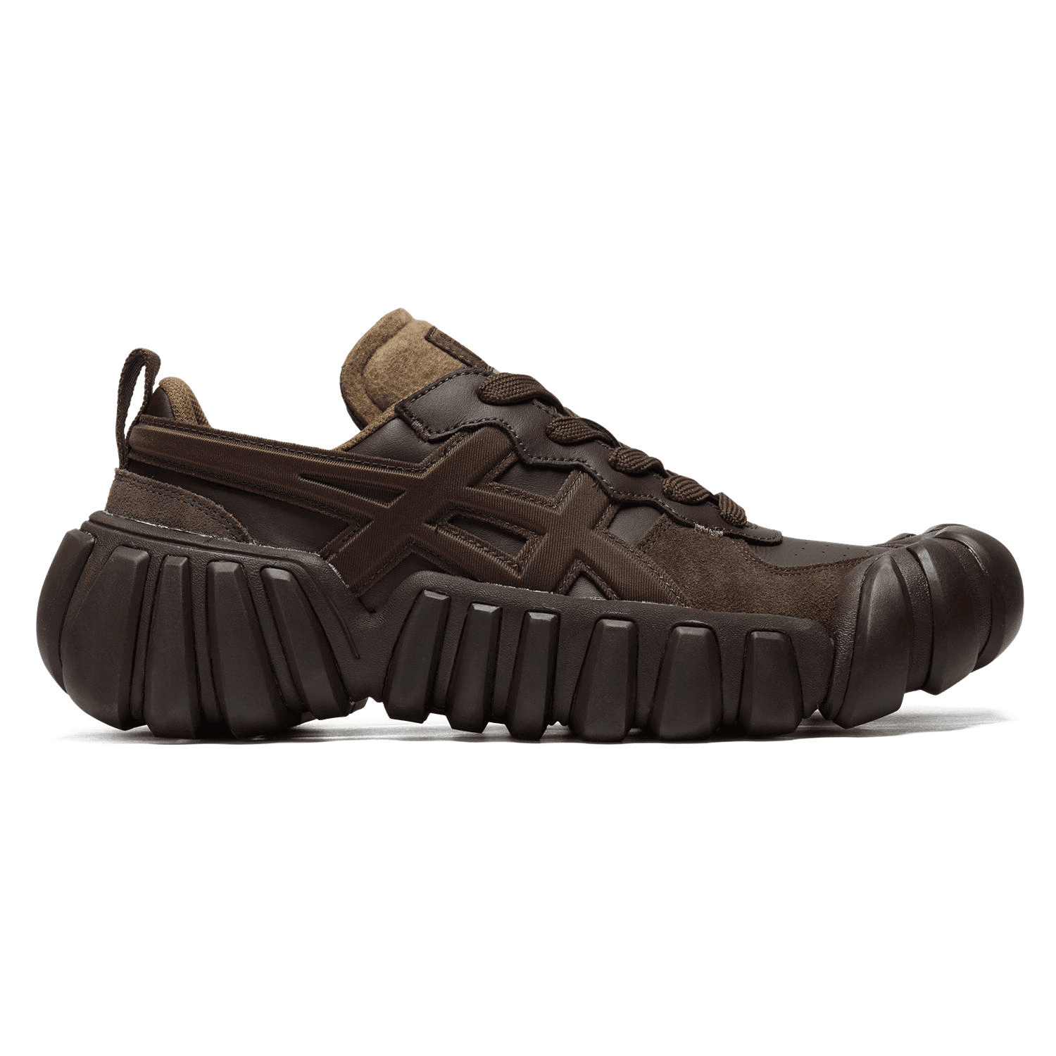 Кроссовки Onitsuka Tiger Dentigre LS Удобная противоскользящая низкая повседневная обувь унисекс коричневого цвета - изображение 2