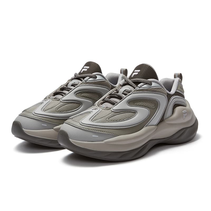 Кроссовки FILA FUSION BUZZARD Meteorite Shoes Отводящий влагу Низкий верх Повседневная обувь Мужская Серый - изображение 2