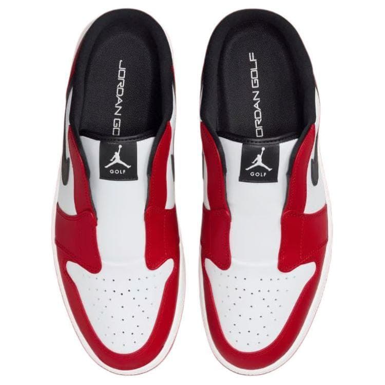 Кроссовки Jordan Air Jordan 1 Mule Golf Chicago Low Golf Обувь Унисекс Красная Белая - изображение 4