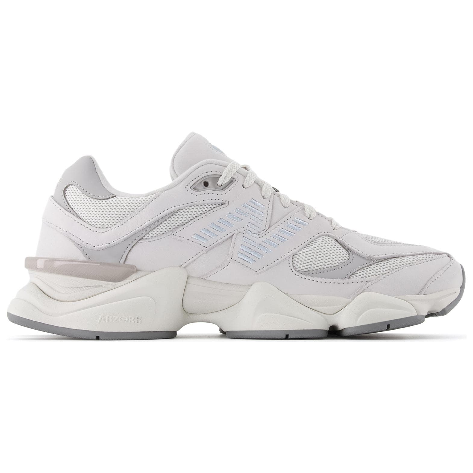 Кроссовки New Balance NB 9060 Удобная Устойчивая к истиранию Низкая Повседневная Обувь Унисекс Серый Белый - изображение 2