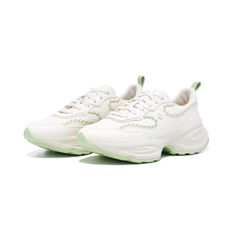 Кроссовки LI NING 1990 Classic Collection Противоскользящая Устойчивая к истиранию Покрытие Низкий Верх Повседневная Обувь Женская - изображение 2
