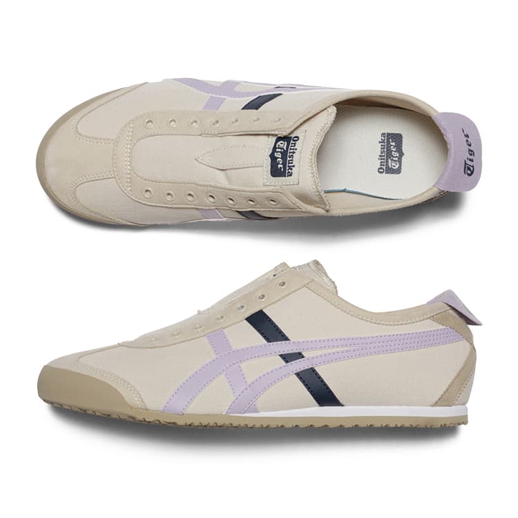 Кроссовки Onitsuka Tiger MEXICO 66 Slip-On Low-Top Повседневная Обувь Унисекс Экрю - изображение 5