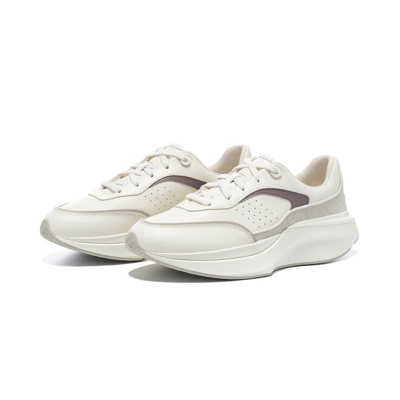 Кроссовки LI NING 1990 Oтскок Противоскользящая Устойчивая к истиранию Низкий Верх Повседневная Обувь Женская Экрю - изображение 2