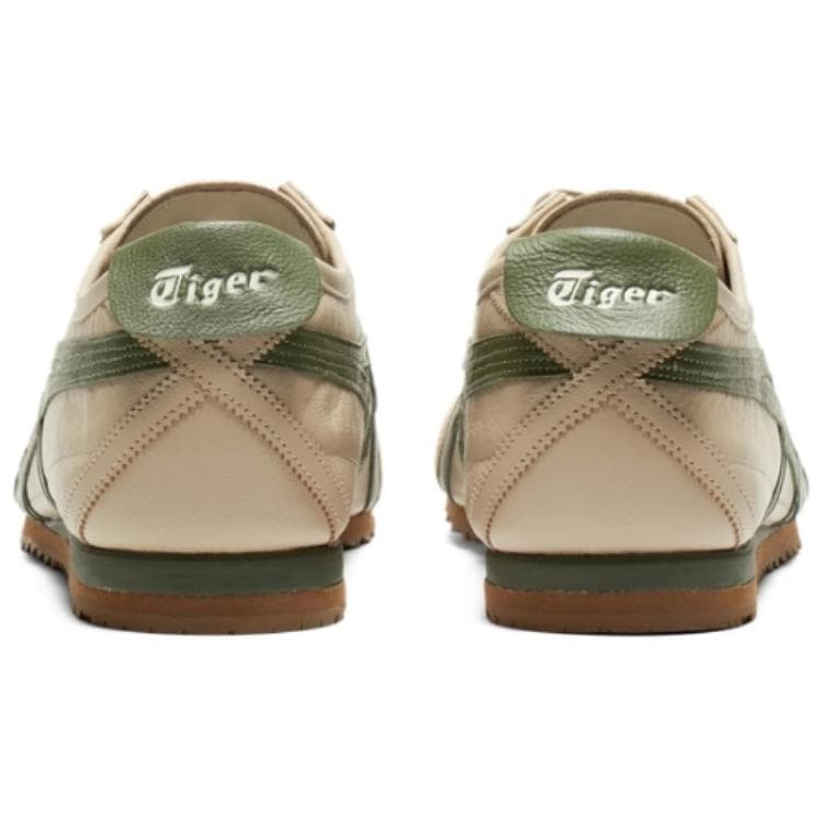 Кроссовки Onitsuka Tiger MEXICO 66 SD Низкий Топ Повседневная Обувь Унисекс Бежевый Зеленый - изображение 6