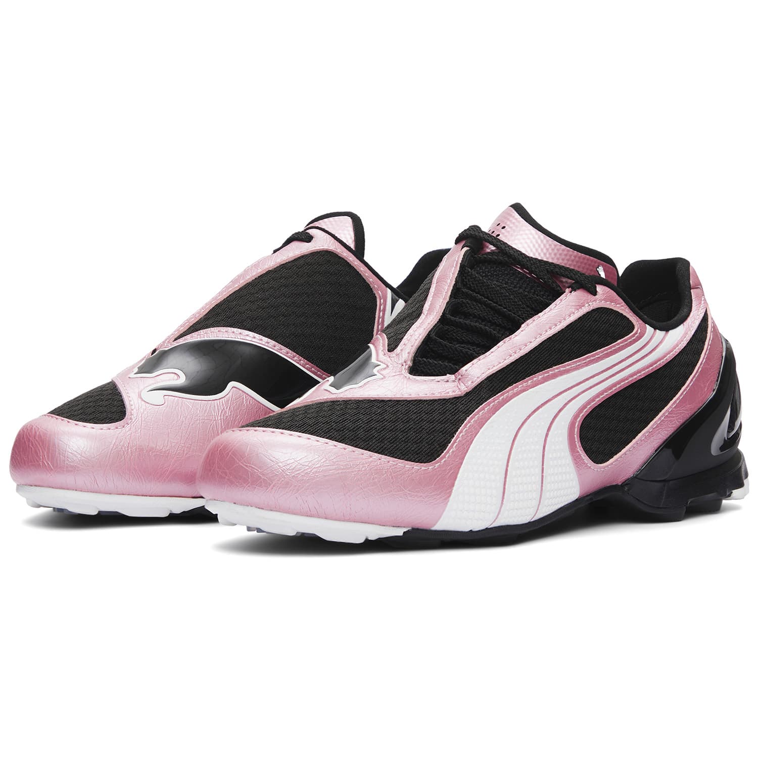 Кроссовки PUMA V S1 Износостойкий Низкий Топ Повседневная Обувь Унисекс Черный Розовый - изображение 3